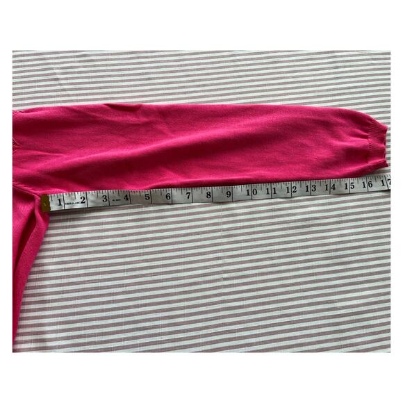 CeCe by Cynthia Steffe Women's Pink Chevron Pullover Sweater Size M Casual - Picture 7 of 7